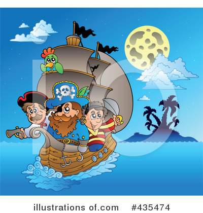 Royalty-Free (RF) Pirates Clipart Illustration by visekart - Stock Sample #435474