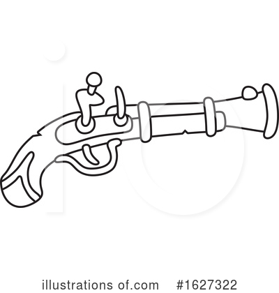 Royalty-Free (RF) Pistol Clipart Illustration by Alex Bannykh - Stock Sample #1627322