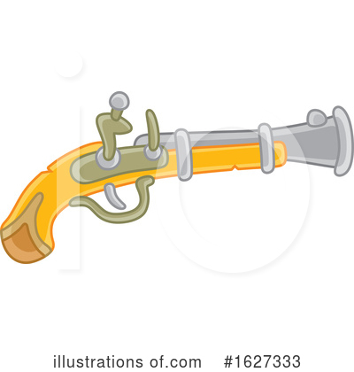Royalty-Free (RF) Pistol Clipart Illustration by Alex Bannykh - Stock Sample #1627333