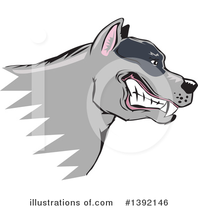 Dog Attack Clipart #1392146 by David Rey