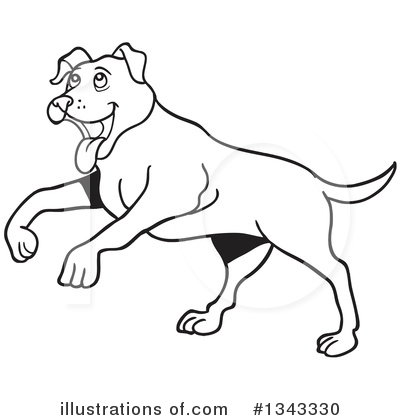 Royalty-Free (RF) Pitbull Clipart Illustration by LaffToon - Stock Sample #1343330