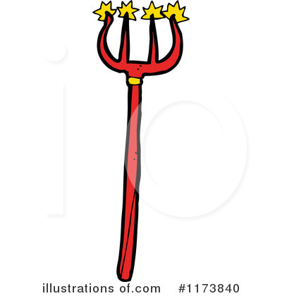 Royalty-Free (RF) Pitchfork Clipart Illustration by lineartestpilot - Stock Sample #1173840