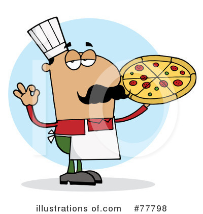 Royalty-Free (RF) Pizza Chef Clipart Illustration by Hit Toon - Stock Sample #77798