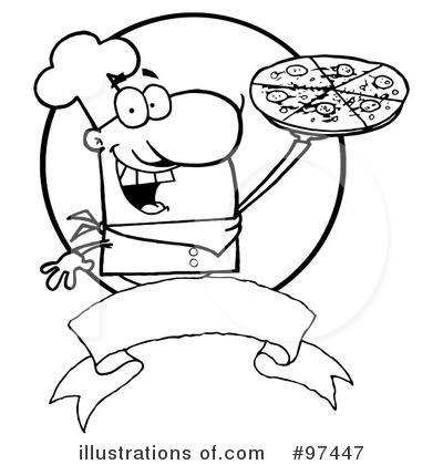 Royalty-Free (RF) Pizza Chef Clipart Illustration by Hit Toon - Stock Sample #97447