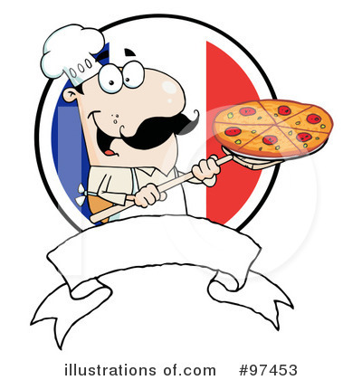 Royalty-Free (RF) Pizza Chef Clipart Illustration by Hit Toon - Stock Sample #97453