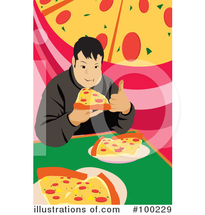 Royalty-Free (RF) Pizza Clipart Illustration by mayawizard101 - Stock Sample #100229