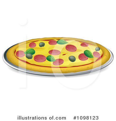 Royalty-Free (RF) Pizza Clipart Illustration by AtStockIllustration - Stock Sample #1098123