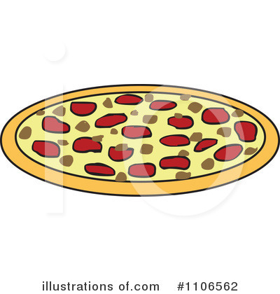 Royalty-Free (RF) Pizza Clipart Illustration by Cartoon Solutions - Stock Sample #1106562