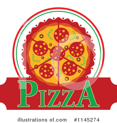 Royalty-Free (RF) Pizza Clipart Illustration by Vector Tradition SM - Stock Sample #1145274