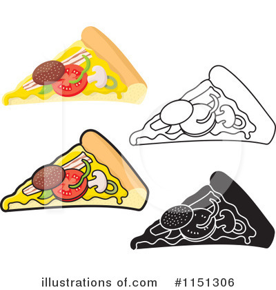 Royalty-Free (RF) Pizza Clipart Illustration by Any Vector - Stock Sample #1151306