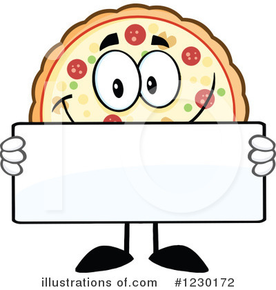 Royalty-Free (RF) Pizza Clipart Illustration by Hit Toon - Stock Sample #1230172