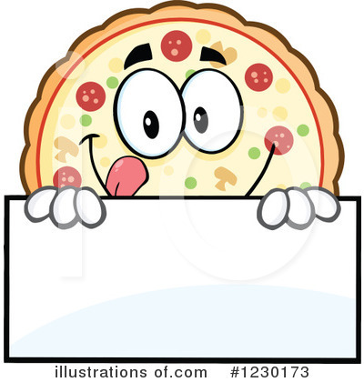 Royalty-Free (RF) Pizza Clipart Illustration by Hit Toon - Stock Sample #1230173