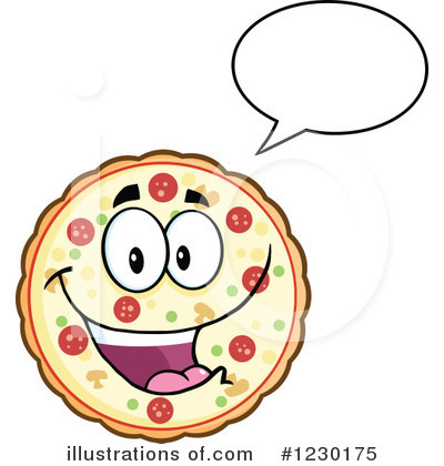 Royalty-Free (RF) Pizza Clipart Illustration by Hit Toon - Stock Sample #1230175