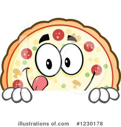 Royalty-Free (RF) Pizza Clipart Illustration by Hit Toon - Stock Sample #1230178