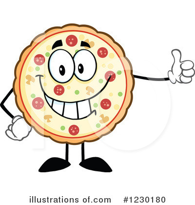 Royalty-Free (RF) Pizza Clipart Illustration by Hit Toon - Stock Sample #1230180