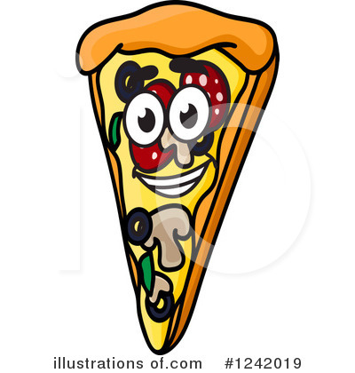 Royalty-Free (RF) Pizza Clipart Illustration by Vector Tradition SM - Stock Sample #1242019