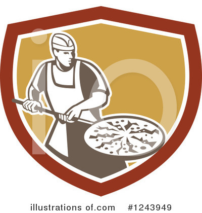 Royalty-Free (RF) Pizza Clipart Illustration by patrimonio - Stock Sample #1243949