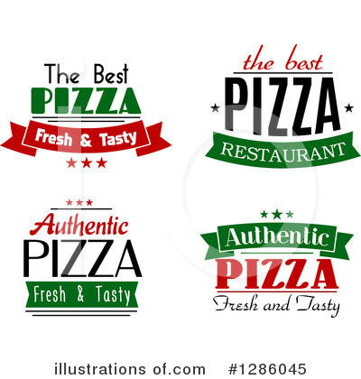 Royalty-Free (RF) Pizza Clipart Illustration by Vector Tradition SM - Stock Sample #1286045