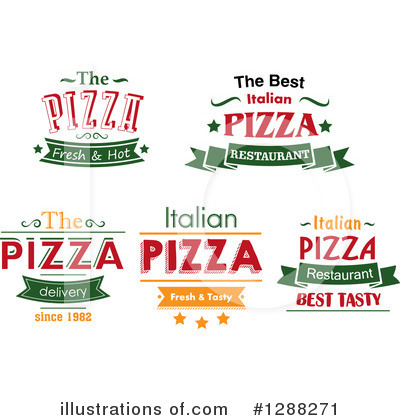 Royalty-Free (RF) Pizza Clipart Illustration by Vector Tradition SM - Stock Sample #1288271