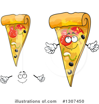 Royalty-Free (RF) Pizza Clipart Illustration by Vector Tradition SM - Stock Sample #1307450