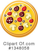 Pizza Clipart #1348058 by Vector Tradition SM