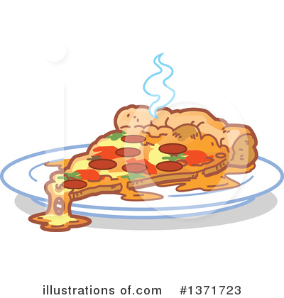 Royalty-Free (RF) Pizza Clipart Illustration by Clip Art Mascots - Stock Sample #1371723