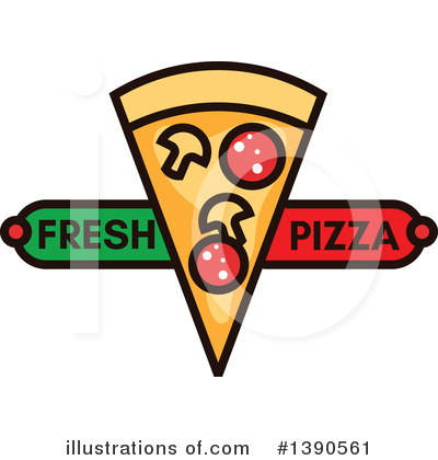 Royalty-Free (RF) Pizza Clipart Illustration by Vector Tradition SM - Stock Sample #1390561