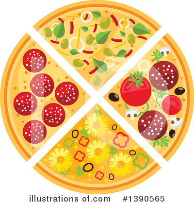 Royalty-Free (RF) Pizza Clipart Illustration by Vector Tradition SM - Stock Sample #1390565
