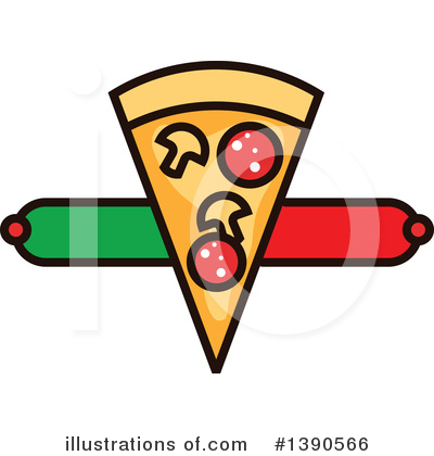 Royalty-Free (RF) Pizza Clipart Illustration by Vector Tradition SM - Stock Sample #1390566