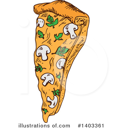 Royalty-Free (RF) Pizza Clipart Illustration by Vector Tradition SM - Stock Sample #1403361