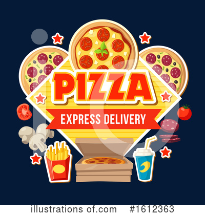 Royalty-Free (RF) Pizza Clipart Illustration by Vector Tradition SM - Stock Sample #1612363
