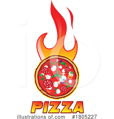 Royalty-Free (RF) Pizza Clipart Illustration by Domenico Condello - Stock Sample #1805227