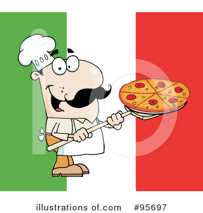 Royalty-Free (RF) Pizza Clipart Illustration by Hit Toon - Stock Sample #95697