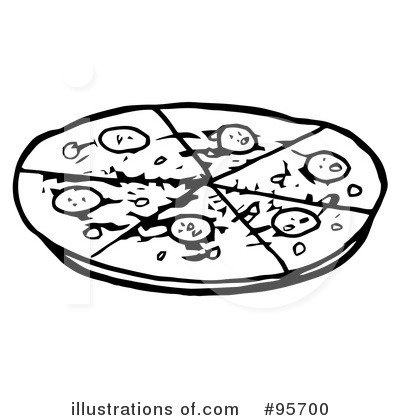 Royalty-Free (RF) Pizza Clipart Illustration by Hit Toon - Stock Sample #95700