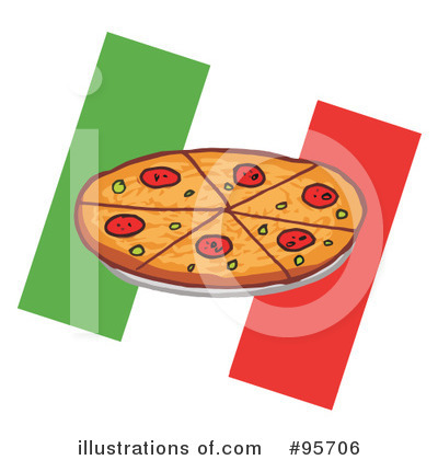 Royalty-Free (RF) Pizza Clipart Illustration by Hit Toon - Stock Sample #95706