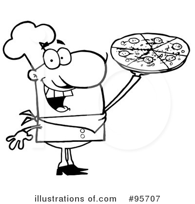 Royalty-Free (RF) Pizza Clipart Illustration by Hit Toon - Stock Sample #95707