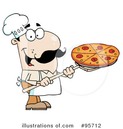 Royalty-Free (RF) Pizza Clipart Illustration by Hit Toon - Stock Sample #95712