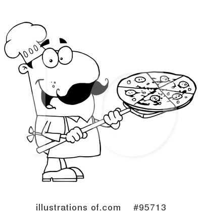 Royalty-Free (RF) Pizza Clipart Illustration by Hit Toon - Stock Sample #95713
