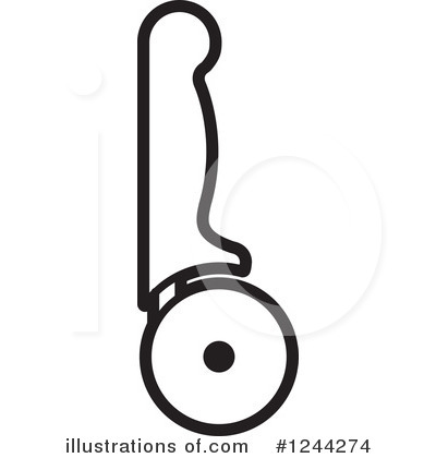 Royalty-Free (RF) Pizza Cutter Clipart Illustration by Lal Perera - Stock Sample #1244274