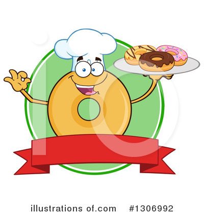 Royalty-Free (RF) Plain Donut Clipart Illustration by Hit Toon - Stock Sample #1306992