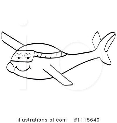 Royalty-Free (RF) Plane Clipart Illustration by Andrei Marincas - Stock Sample #1115640