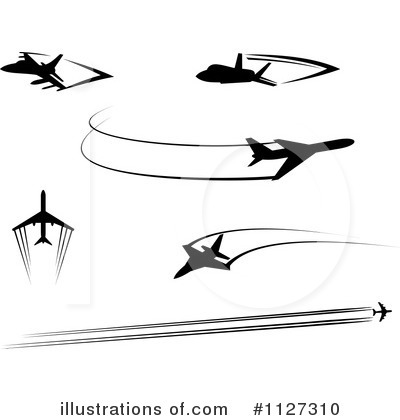Royalty-Free (RF) Plane Clipart Illustration by Vector Tradition SM - Stock Sample #1127310