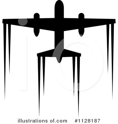 Royalty-Free (RF) Plane Clipart Illustration by Vector Tradition SM - Stock Sample #1128187