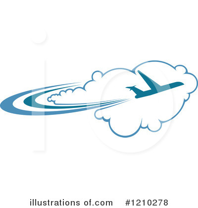 Royalty-Free (RF) Plane Clipart Illustration by Vector Tradition SM - Stock Sample #1210278