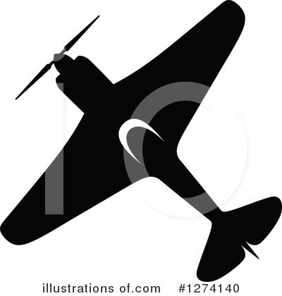 Royalty-Free (RF) Plane Clipart Illustration by Vector Tradition SM - Stock Sample #1274140