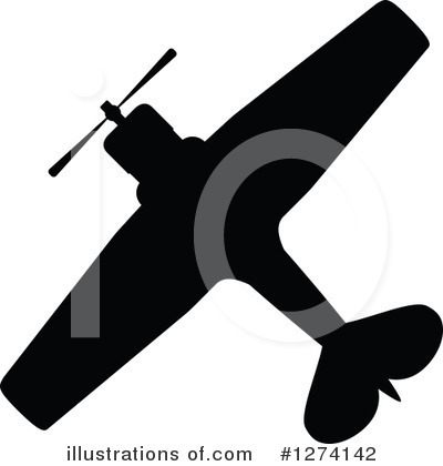 Royalty-Free (RF) Plane Clipart Illustration by Vector Tradition SM - Stock Sample #1274142