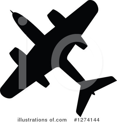 Royalty-Free (RF) Plane Clipart Illustration by Vector Tradition SM - Stock Sample #1274144