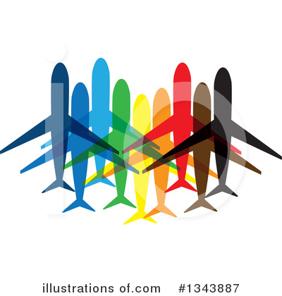 Airlines Clipart #1343887 by ColorMagic