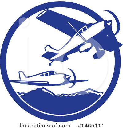 Royalty-Free (RF) Plane Clipart Illustration by patrimonio - Stock Sample #1465111