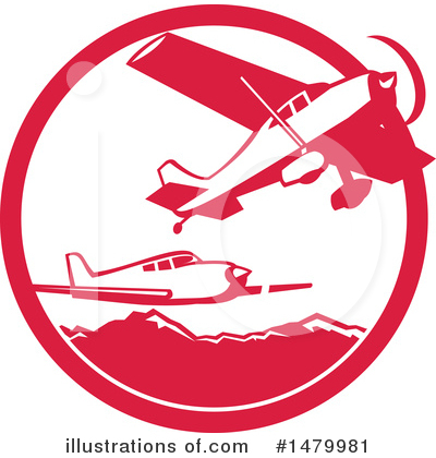 Royalty-Free (RF) Plane Clipart Illustration by patrimonio - Stock Sample #1479981